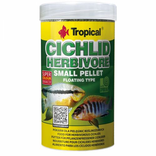 Tropical Cichlid Herbivore Small Pellet 250 ml